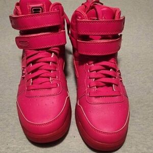 Fila Hot Pink Double Strap Sneakers